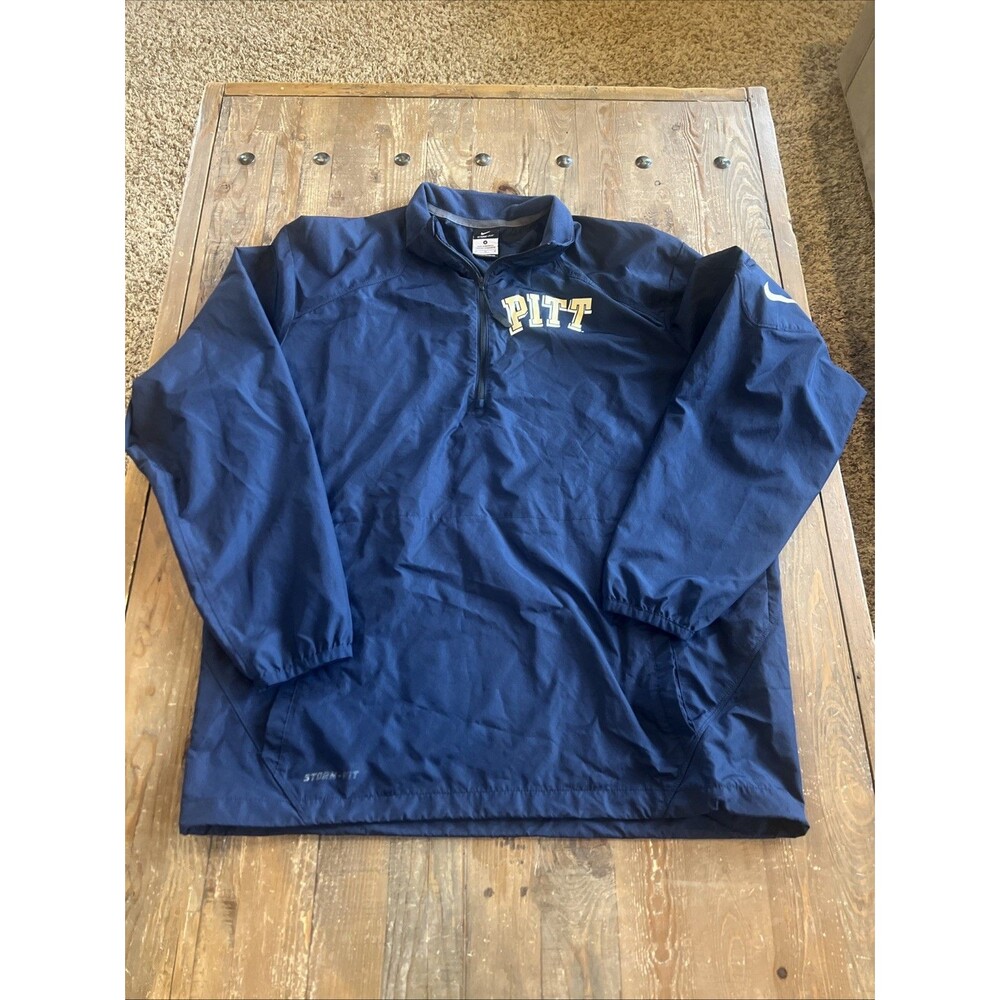 Pitt Panthers Nike Storm Fit Half Zip Pull Over Men’s Sz M Waterproof Jacket